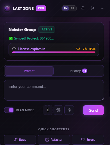 Extension popup